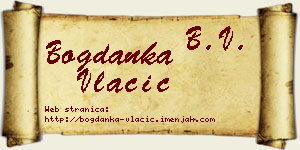 Bogdanka Vlačić vizit kartica